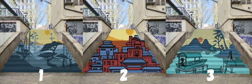 Une fresque pour l'escalier des rues Pasteur et Basse Combalot - 1 