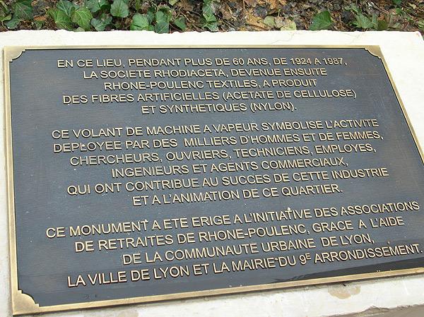 Le volant d'inertie - plaque explicative - 1 