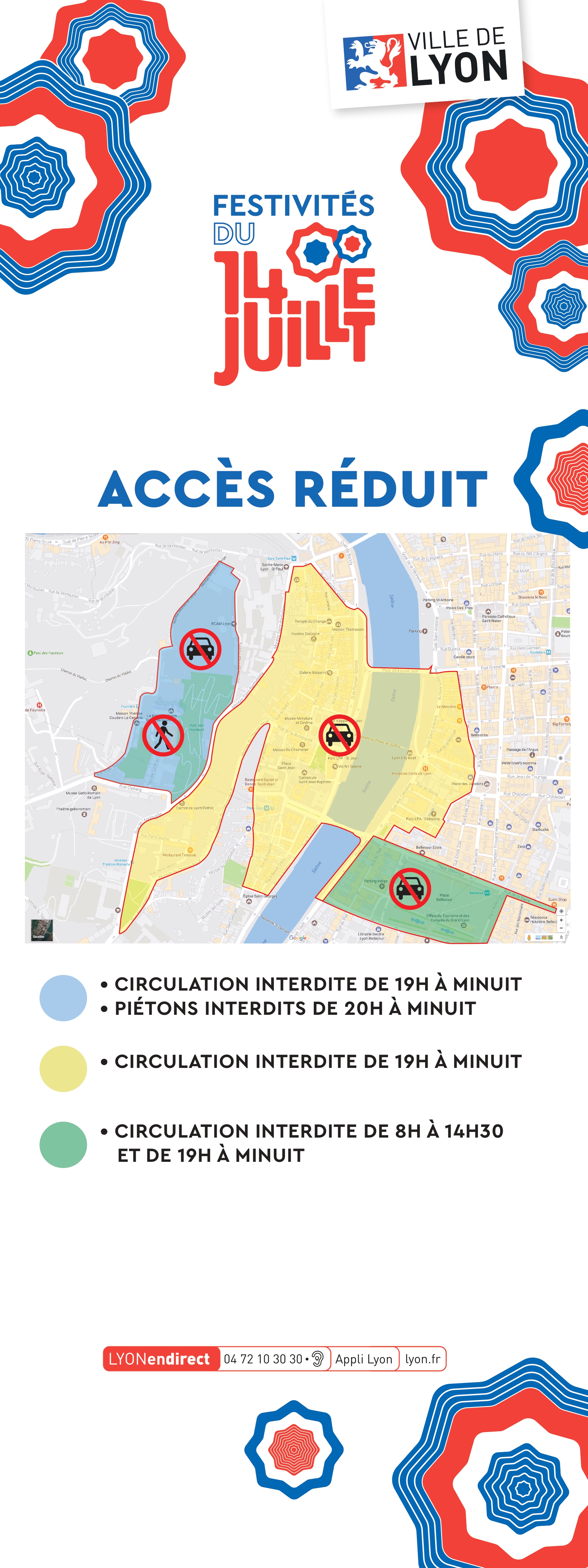 périmètres de sécurité du 14 juillet 2024